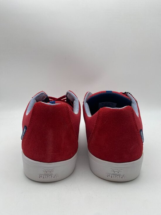 SUPRA STRIKE SKATE SNEAKERS RED/WHITE #S84002 US MEN\'S SIZE 13